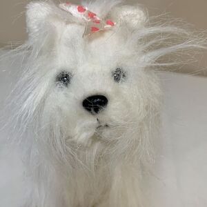 Webkins Ganz Yorkie Stuffed Animal Puppy Dog Plush Kids Toy White Fur Fuzzy Doll